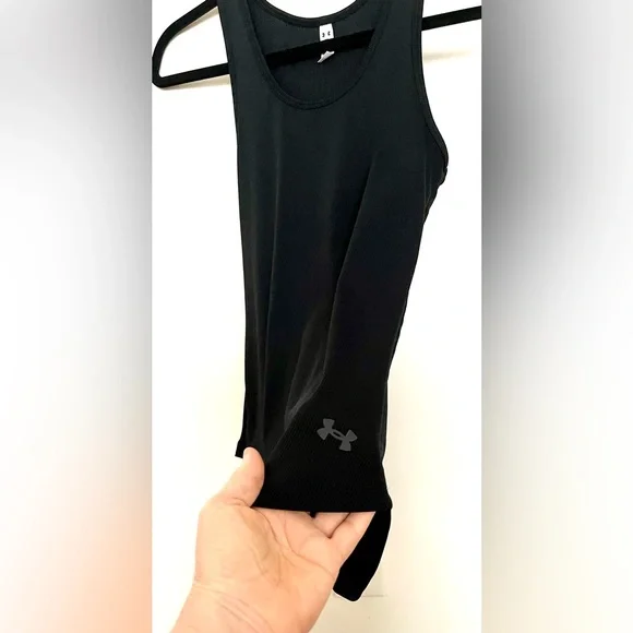 Under Armour Heat Gear Midnight Black Athletic Tank - Picture 2 of 10